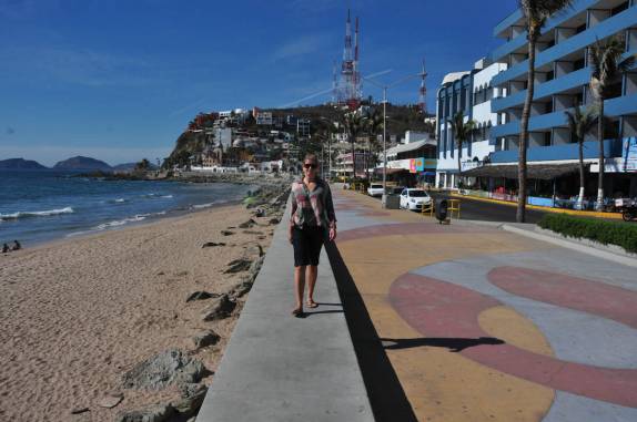 Passeando pela orla de Mazatlán, no México
